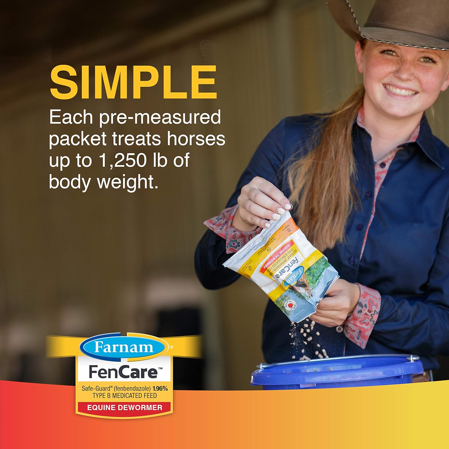 Farnam Fencare Safe-Guard (Fenbendazole) 1.96% Type B Medicated Feed Equine Dewormer 5 Ounces : Pet Supplies
