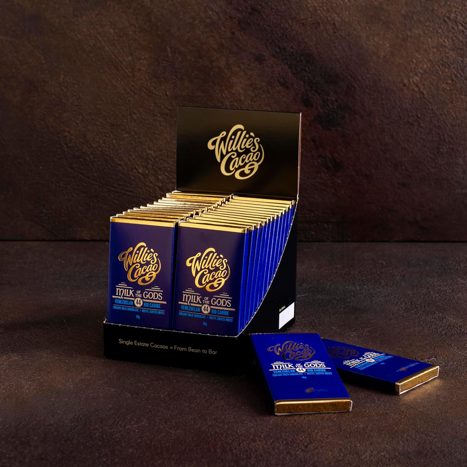 Willie's Cacao - Milk of the Gods, 44% Milk Chocolate bar - 26g x 30 - Rich Nutty Notes - Artisan Chocolate - Bean to bar : Amazon.co.uk: Grocery