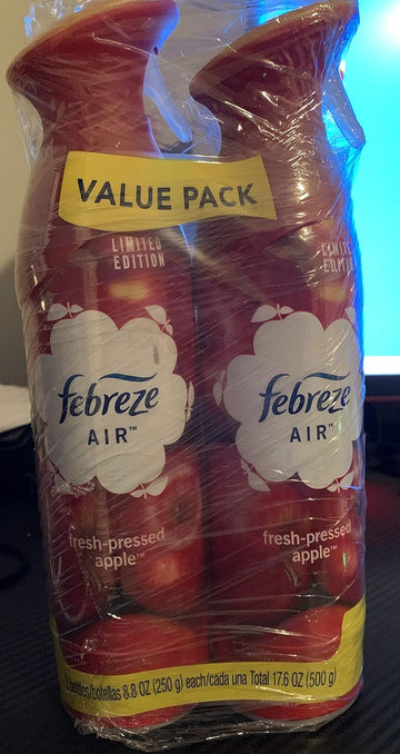 Febreze Air Effects Fresh-Pressed Apple Air Freshener Value PK, 17.6 OZ, 2 bottles