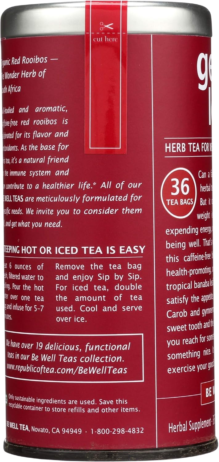 Republic Of Tea, Tea Be Well Rooibos Get Lost, 36 Count