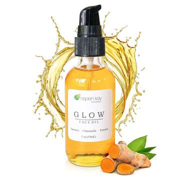 Glow - Turmeric & Rosehip Face Oil, Natural & Organic Face Moisturizer With Turmeric And Chamomile - Facial Serum - 2 Oz