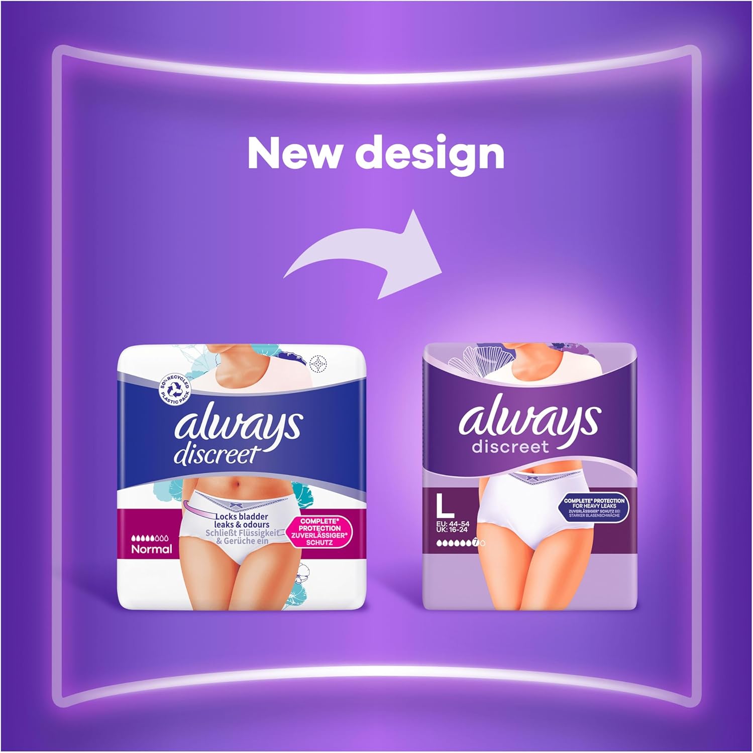 Always Discreet Incontinence Pants Women, Large, UK Size 16-22, White, Absorbency 5, 40 Underwear / Knickers (10 x 4 Packs), Heavy Bladder Leak Protection / Maternity Postpartum, Odour Neutraliser : Amazon.co.uk: Health & Personal Care