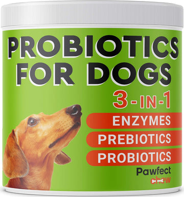 Dog Probiotics and Digestive Enzymes - Seasonal Allergy Support - Dog Gut Health Probiotics + Prebiotics for Dogs Digestive Health - Prevents Grass Burns