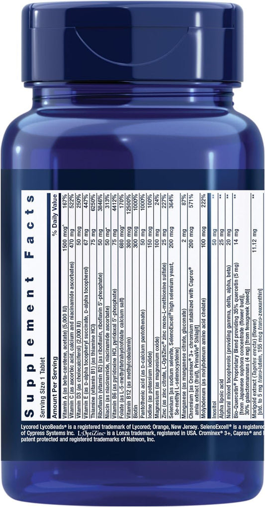 Life Extension One-Per-Day Multivitamin – Packed With Over 25 Vitamins, Minerals & Plant Extracts, Quercetin, 5-Mthf Folate & More – 1-Daily, Non-Gmo, Gluten-Free – 60 Tablets