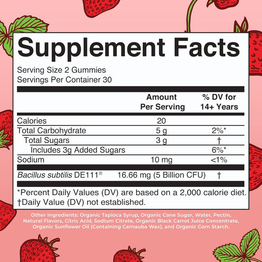 Maryruth Organics Usda Organic Probiotic Gummies |Probiotics Forwomen & Men Digestive Health & Gut Comfort Supplement 5 Billion Cfu | Immune & Digestive Support | Vegan | Non-Gmo | 60 Count
