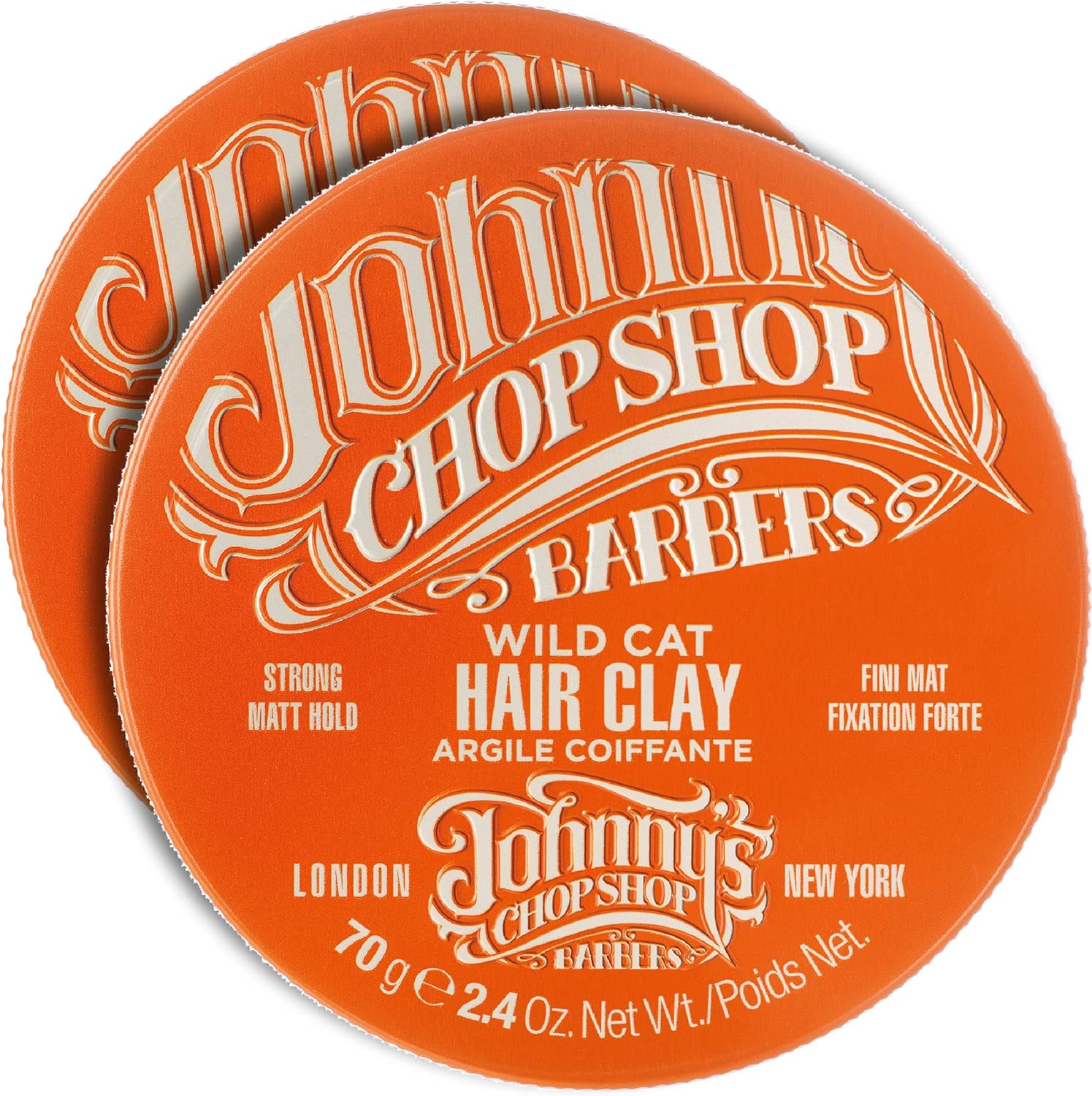 Johnny'S Chop Shop Wild Cat Hair Clay Duo Pack