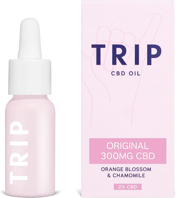 Trip Cbd Oil 300Mg (Original Strength), Orange Blossom, Vegan, 100% Natural, Flavoured Cbd Oil Blended With Mct Coconut Oil (Pack Of 1)