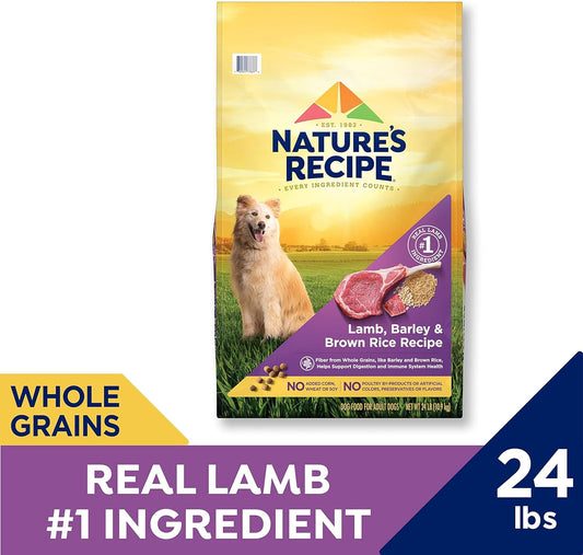 NatureS Recipe Lamb, Barley & Brown Rice Recipe Dry Dog Food, 24 Lb. Bag