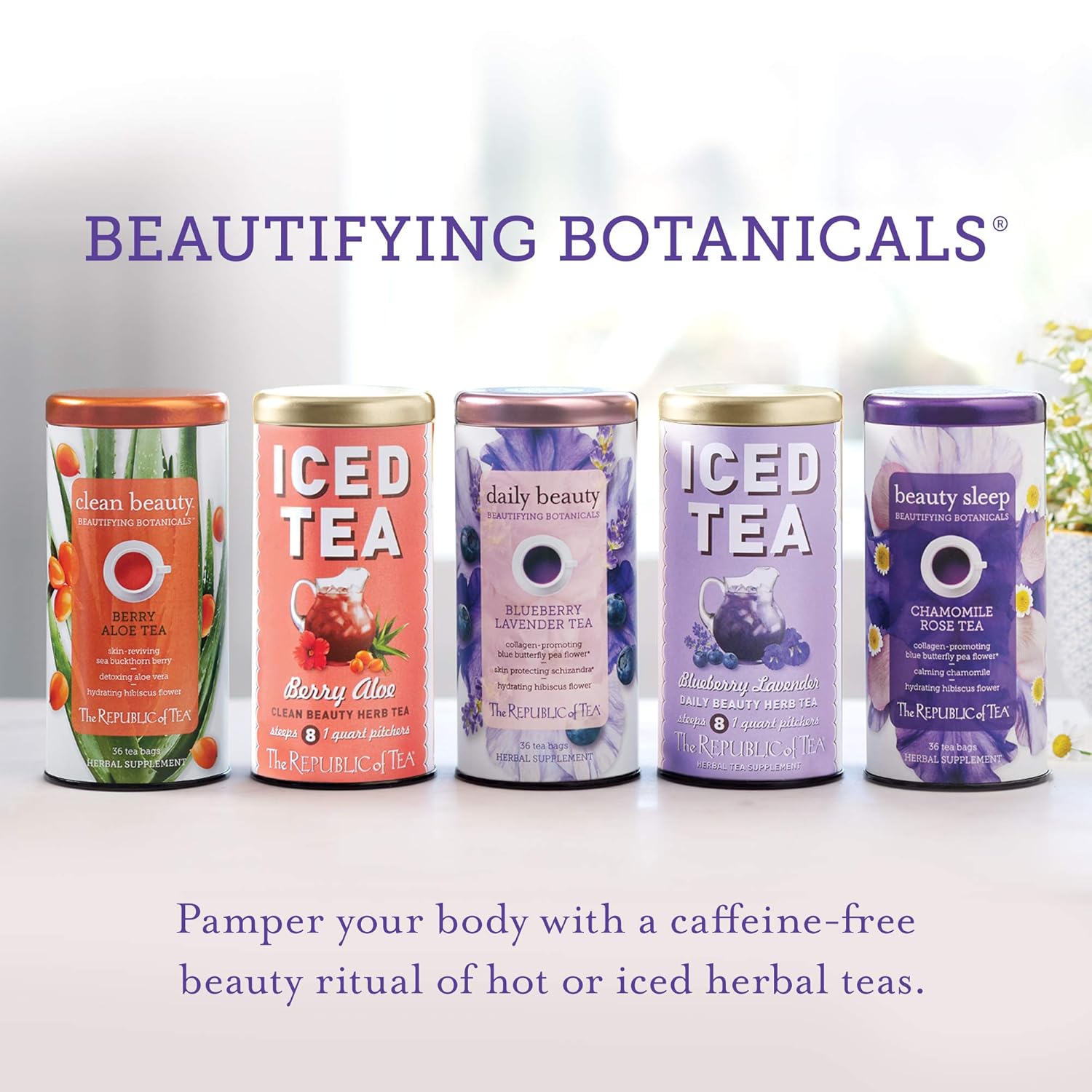 The Republic Of Tea Beautifying Botanicals® Berry Aloe Herbal Iced Tea Bags (8 Count)