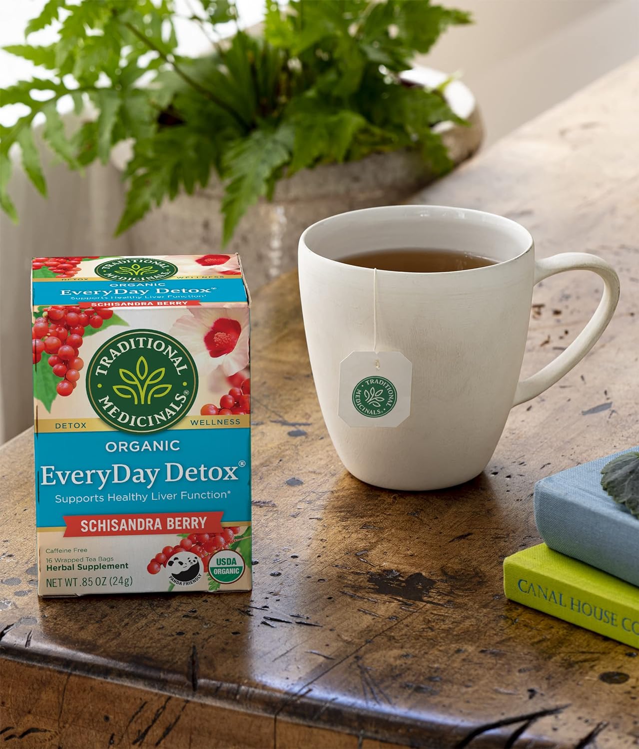 Traditional Medicinals Organic Everyday Detox Tea Sampler, 1 EveryDay Detox Schisandra Berry, 1 EveryDay Detox Dandelion, 1 EveryDay Detox Lemon, 16 Tea Bags Per Box (Pack of 3) : Health & Household