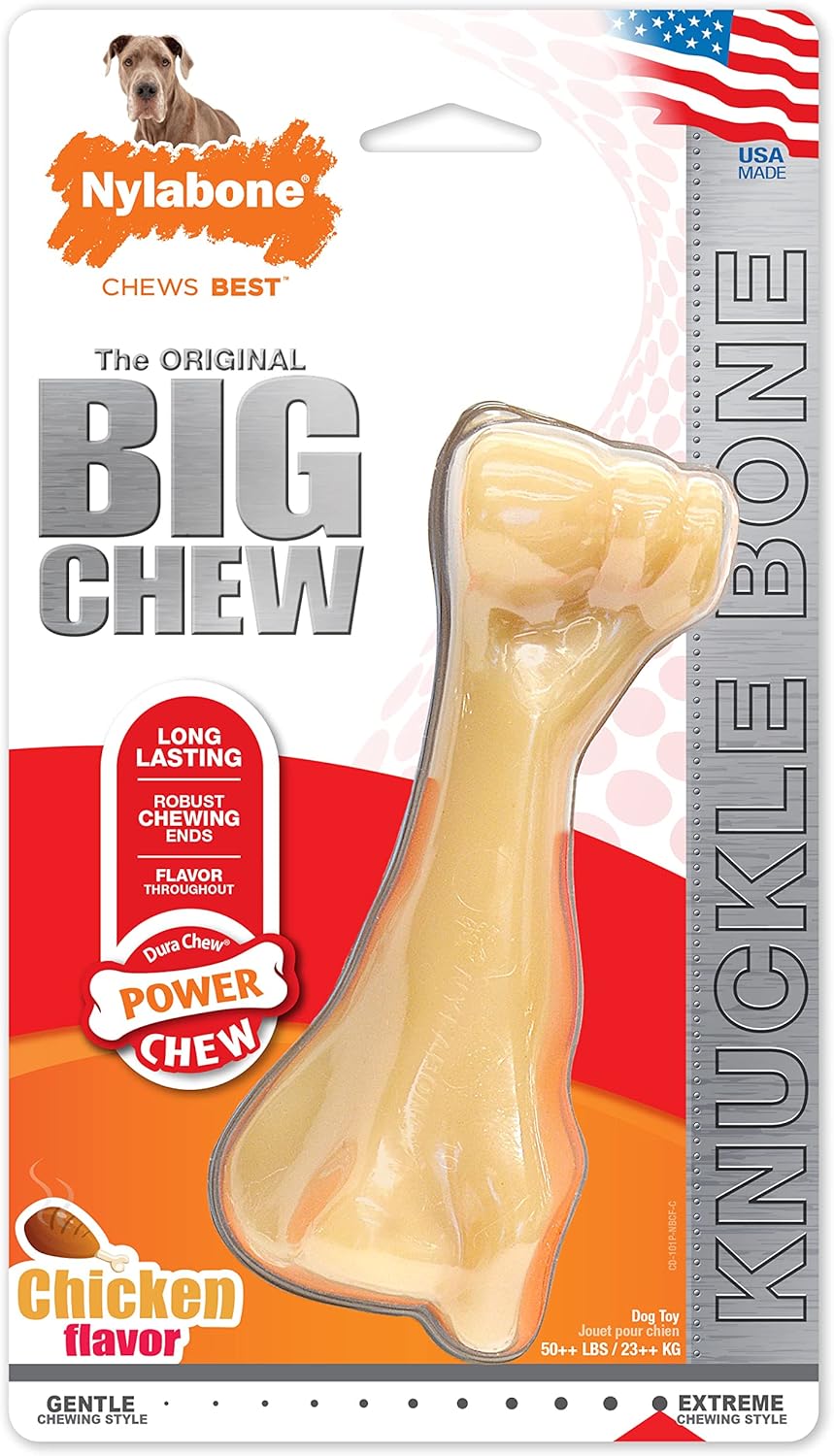 Nylabone Power Chew Knuckle Bone Big Dog Chew Toy Chicken Xx-Large/Monster (1 Count)