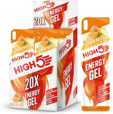 High5 Energy Gel Pack - Running Gel For Quick Energy Release - Natural Fruit Juice & Caffeine-Free - On-The-Go Sports Nutrition For Runners, Cyclists & Endurance Training (Assorted Flavours, 8 X 40G)