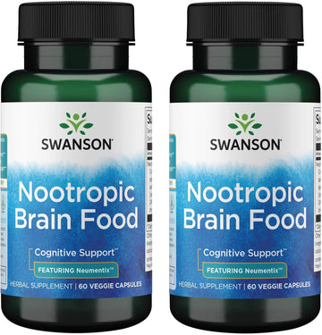 Swanson Nootropic Brain Food - Featuring Neumentix 450 Mg 60 Veg Caps 2 Pack