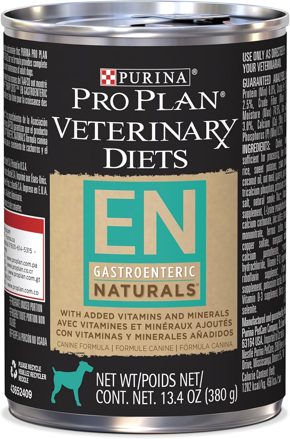 Purina Pro Plan Veterinary Diets En Gastroenteric Naturals Canine Formula Wet Dog Food - (Pack Of 12) 13.4 Oz. Cans