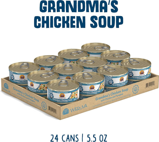 Weruva Classic Cat Food, Grandmas Chicken Soup With Chicken Breast & Veggies, 5.5Oz Can (Pack Of 24)