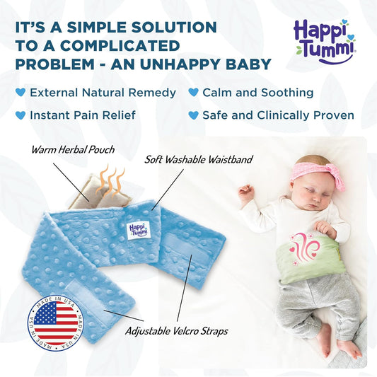 Colic and Gas Relief for Babies and Infants- Heated Belly Wrap for Newborns - Aromatherapy Wrap for Upset Tummy and Constipation