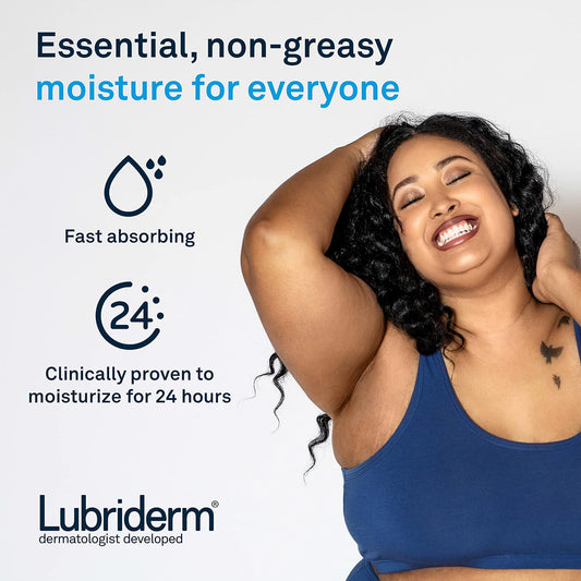 Lubriderm Daily Moisture Hydrating Body and Hand Lotion To Help Moisturize Dry Skin with Pro-Vitamin B5 For Healthy-Looking Skin, Non-Greasy, 6 fl. oz, Pack of 6