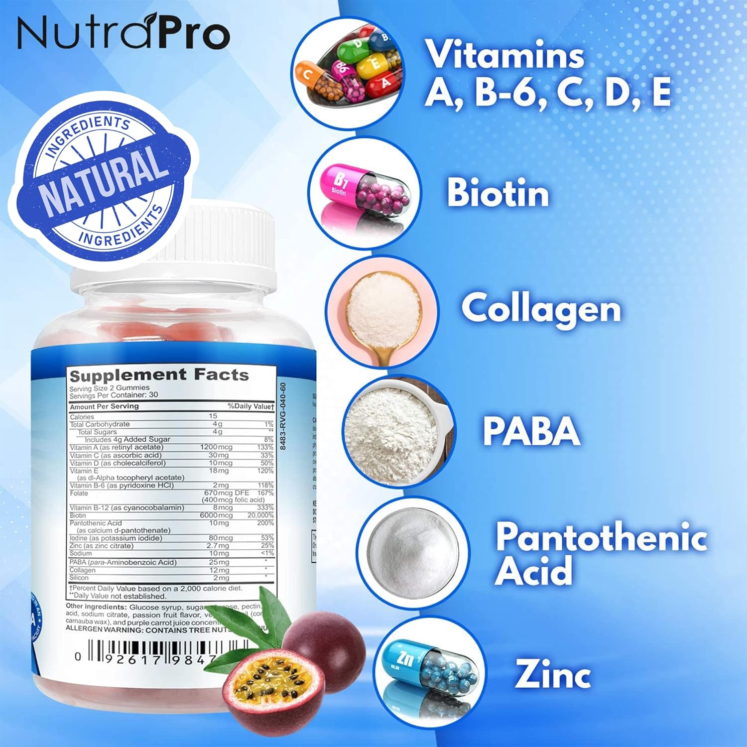Nutrapro Nail Growth Vitamins For Stronger Nail - No More Chipped Nails.Nail Strengthener And Growth Supplement Gummies – Grow Strong Long Nails With Biotin And Collagen Gummies. : Beauty & Personal Care