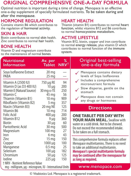 Vitabiotics Menopace Tab, 90 Count