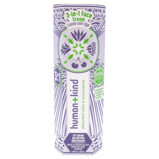 Human+Kind Age-Defying Facial Cream - Smoothing, Tightening, Brightening Cream With Herbal Skin Smoothing Formula And Shea Butter - Reduce Fine Lines And Wrinkles - Vegan And Cruelty Free - 1.69 Oz