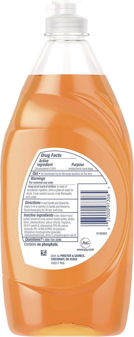 Dawn Ultra Antibacterial Hand Soap, Dishwashing Liquid Dish Soap Orange 19.4 oz (Packaging may vary)