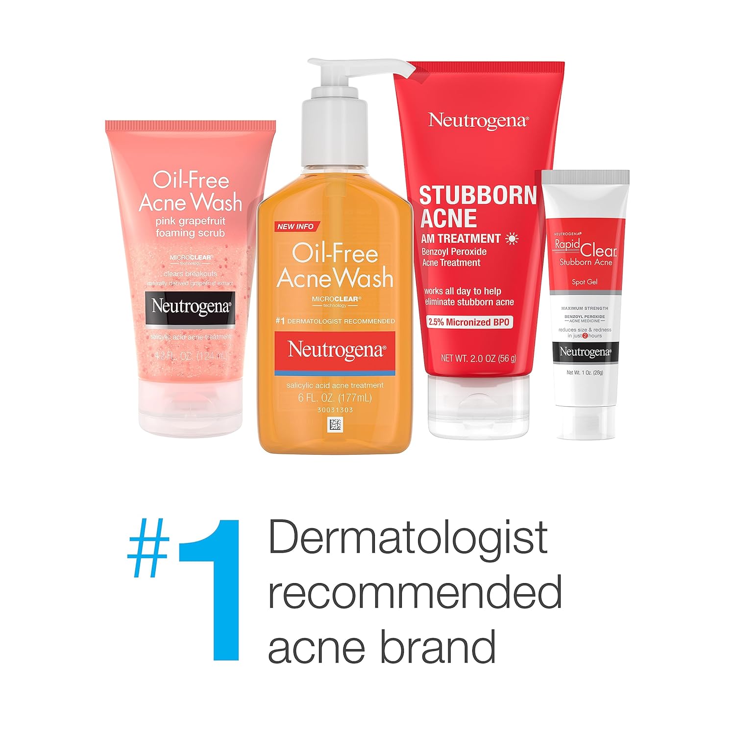 Neutrogena Oil-Free Acne Stress Control Power-Clear Facial Scrub, 2% Salicylic Acid Acne Treatment Medication, Exfoliating Daily Face Scrub for Acne-Prone Skin Care, 4.2 fl. oz : Beauty & Personal Care