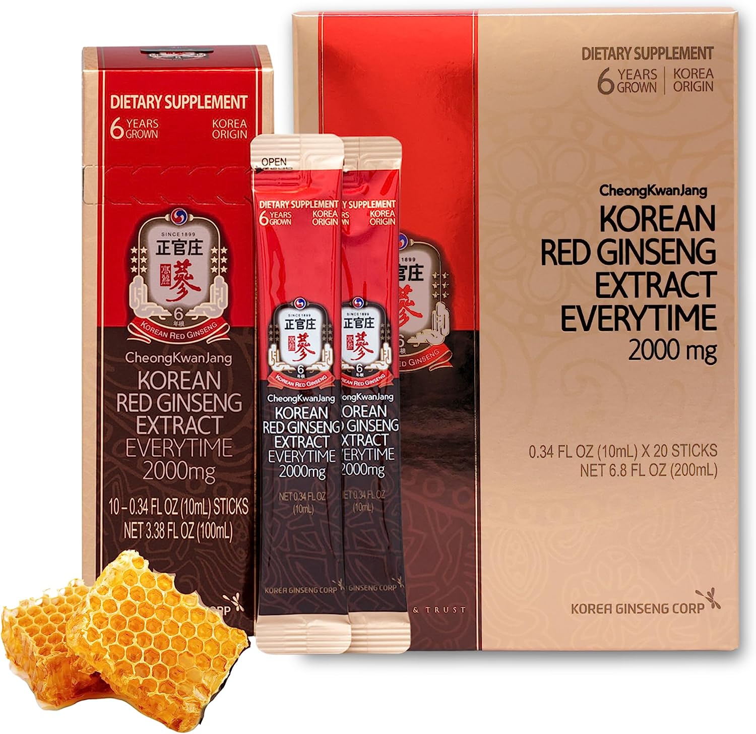 Korean Red Ginseng Everytime 2000mg with Propolis - 20 Sticks