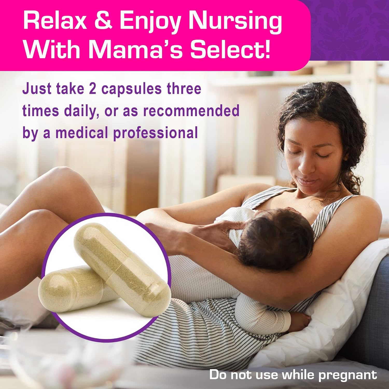 Mama’s Select Blessed Thistle Breastfeeding Supplement, 800mg Lactation Support for Increased Breast Milk - 120 Vegan Capsules : Health & Household