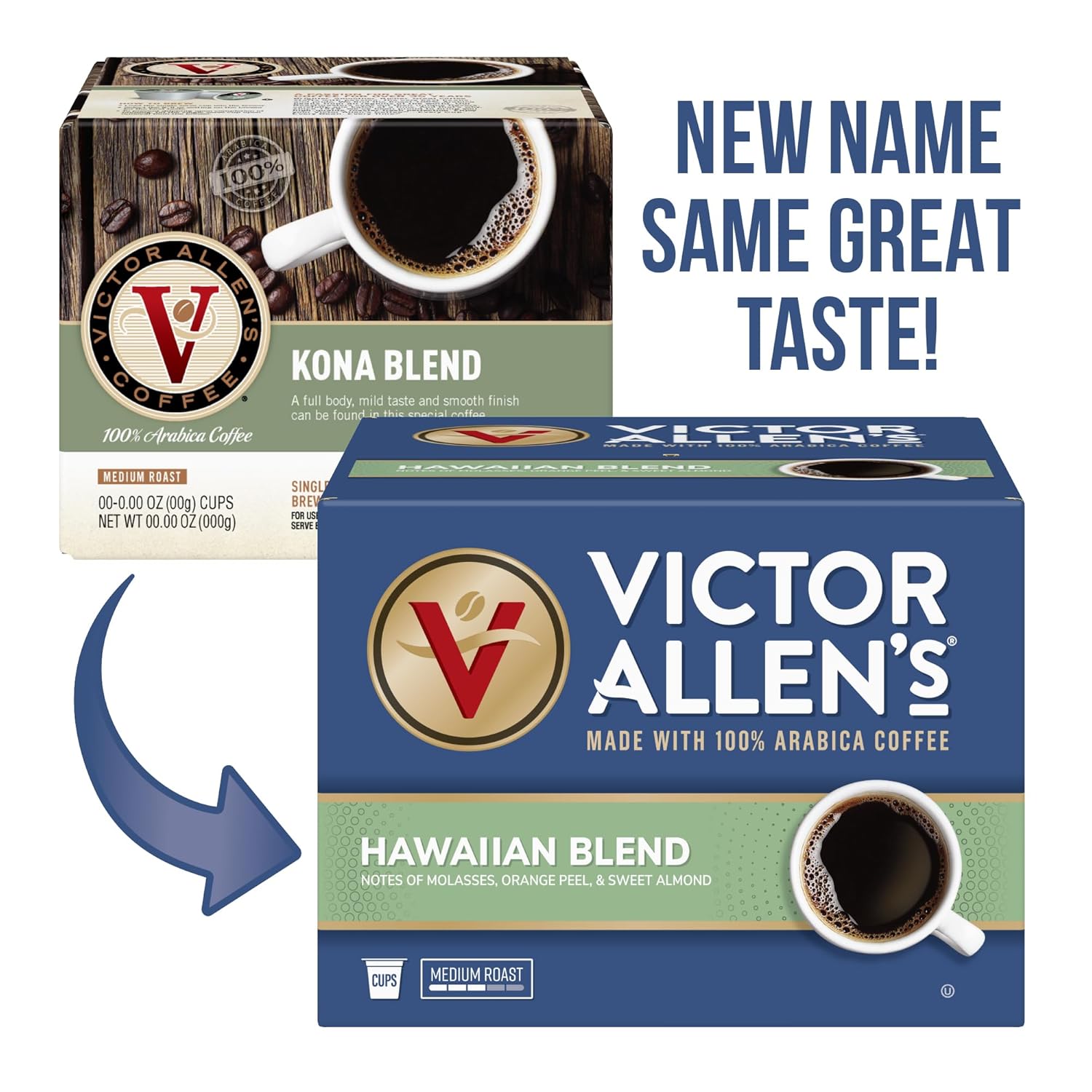 Victor Allen'S Coffee Hawaiian Blend, Medium Roast, 80 Count, Single Serve Coffee Pods For Keurig K-Cup Brewers (Formerly Kona Blend)