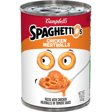 SpaghettiOs Canned Pasta with Chicken Meatballs, 15.6 oz Can