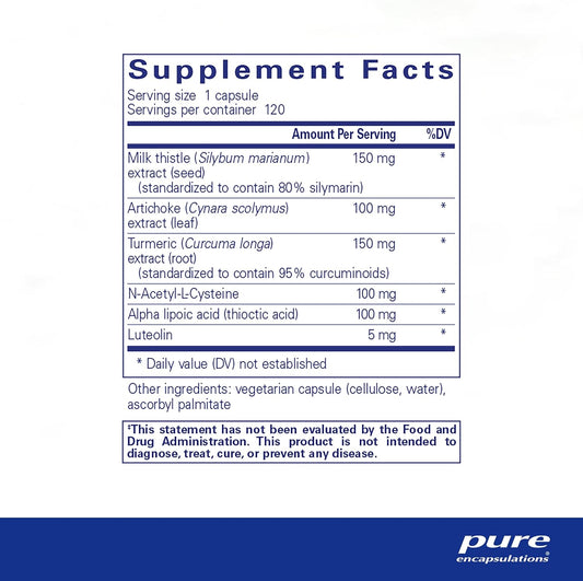 Pure Encapsulations Lvr Formula | Hypoallergenic Supplement With Antioxidant Support For Liver Cell Health | 120 Capsules