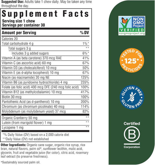 Megafood Women'S One Daily Multivitamin Soft Chews - Multivitamin For Women With Folate, Vitamin B6, B12, Biotin, Vitamin D - Delicious Mixed Berry Flavor - Vegetarian, Non-Gmo - 30 Chews