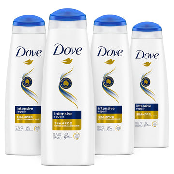 Dove Nutritive Solutions Strengthening Shampoo Intensive Repair 4 Count Formula For Damaged Hair Dry Hair Shampoo With Keratin Actives 12 Oz