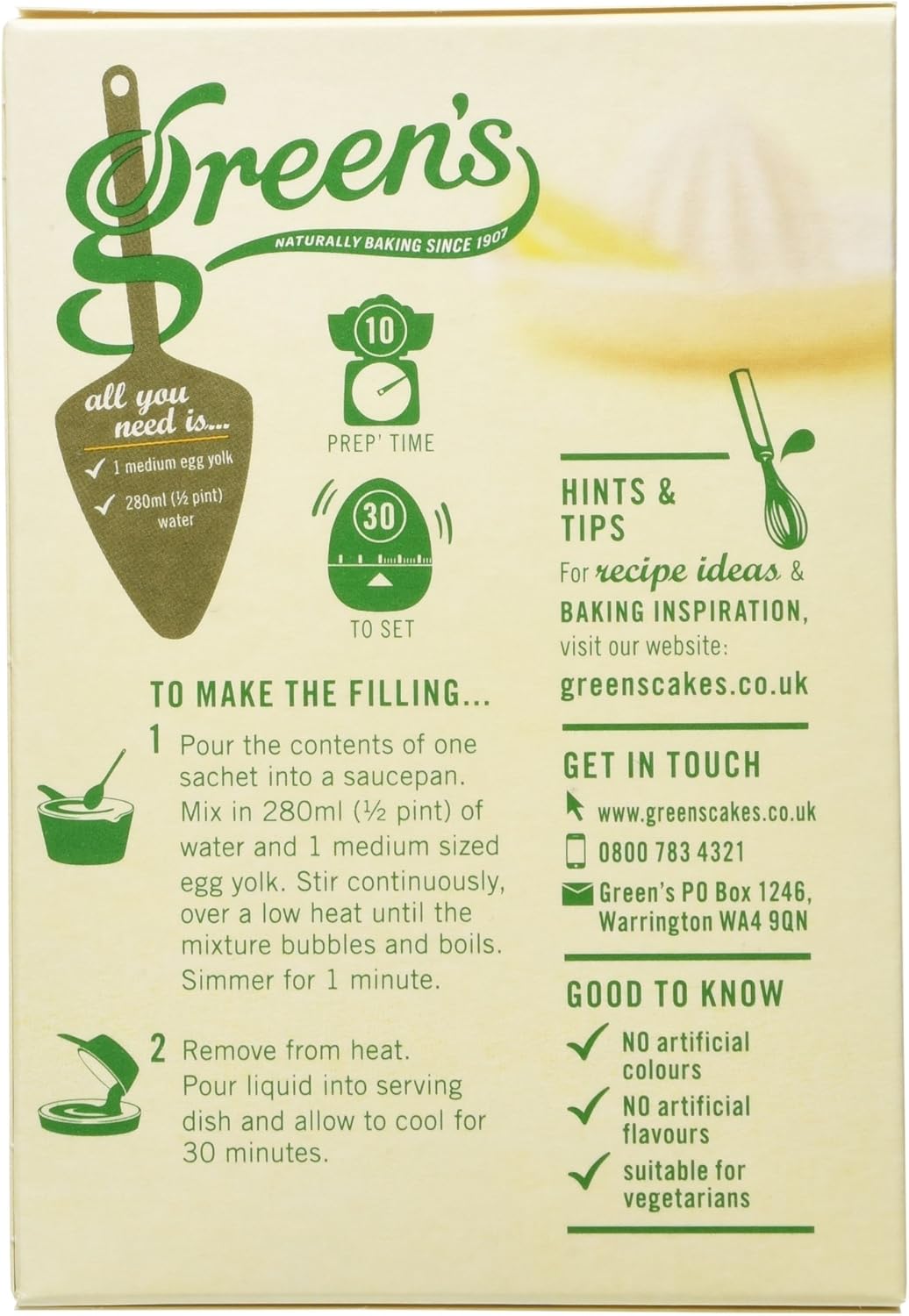 Green's Lemon Pie Filling, 140g : Amazon.co.uk: Grocery