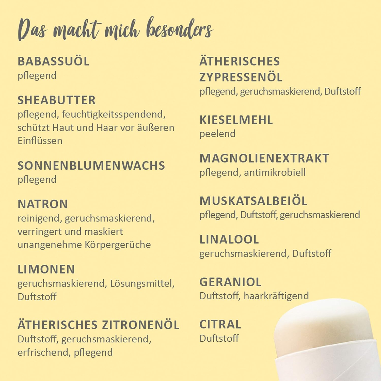 Puremetics Deodorant Stick "Lemon"
