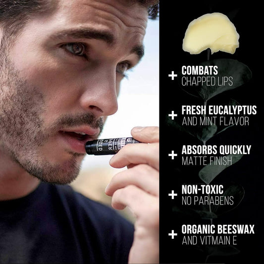 Men's Lip Balm and Face Cleanser Bundle