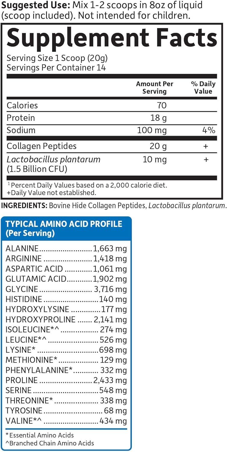 Garden of Life Grass Fed Collagen Peptides Powder – Unflavored, for Women Men Hair Skin Nails Joints, Hydrolyzed Collagen Protein Supplements, Post Workout, Paleo & Keto, 14 Servings. : Health & Household