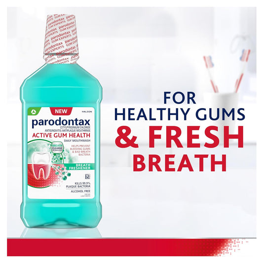 Parodontax Active Gum Health Breath Freshener Mouthwash, 3 X 16.9 Fl Oz