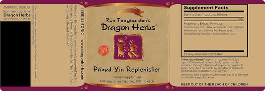 Dragon Herbs Primal Yin Replenisher -- 500 mg - 100 capsules