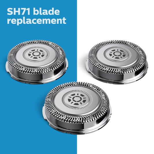 Philips Norelco Genuine Sh71/52 Shaving Heads Compatible With Norelco Shaver Series 5000 Angular And 7000 , Latest Version For Refreshed Rq12/70, Rq12/60, Sh60/70, And Sh70/70