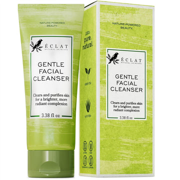 Gentle Facial Cleanser - Green Tea Face Wash + Aloe Vera, Vitamin C & E, All Natural Face Wash for Deep Cleansing - Hydrating & Nourishing Green Tea Cleanser, Moisturizing Face Wash for All Skin Type