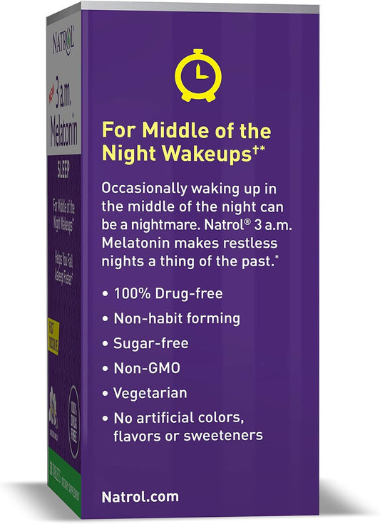 Natrol 3 a.m. Melatonin Sleep Aid, Lavender Vanilla avor, 30 Fast Dissolve Tablets