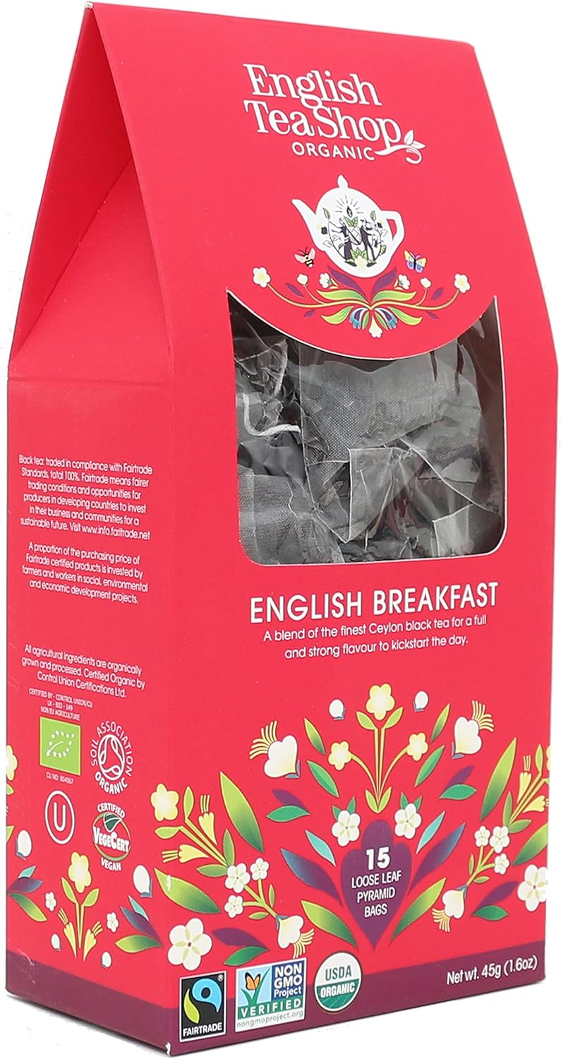 English Tea Shop Organic English Breakfast Tea (15 Pyramids), 44.9999999999999 G