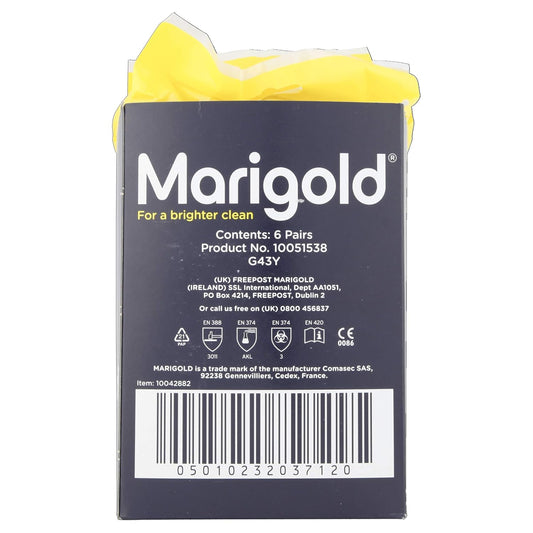 Marigold Unisex El Gloves-Large-1 Pair Marigold Extra Life Kitchen Gloves Large, Yellow, L (Pack Of 1) (Packaging May Vary)