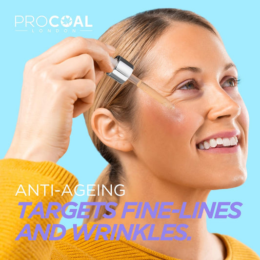 New Anti-Ageing Eye Serum 30Ml By Procoal - Eye Cream Anti Aging, Puffiness, Under Eye Circles & Wrinkles With Marine Algae, Caffeine & Green Tea, Vegan, Made In Uk