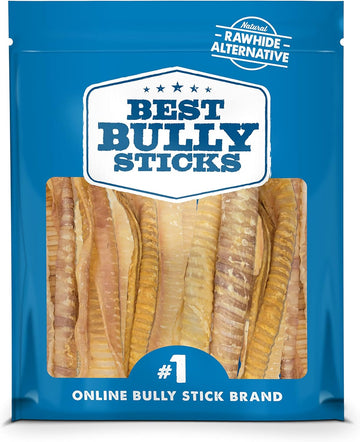 Best Bully Sticks Premium 12 Inch Beef Trachea Dog Chews (12 Pack) - All-Natural, Grain-Free, 100% Beef, Single-Ingredient Dog Treat Chew - Promotes Dental Health