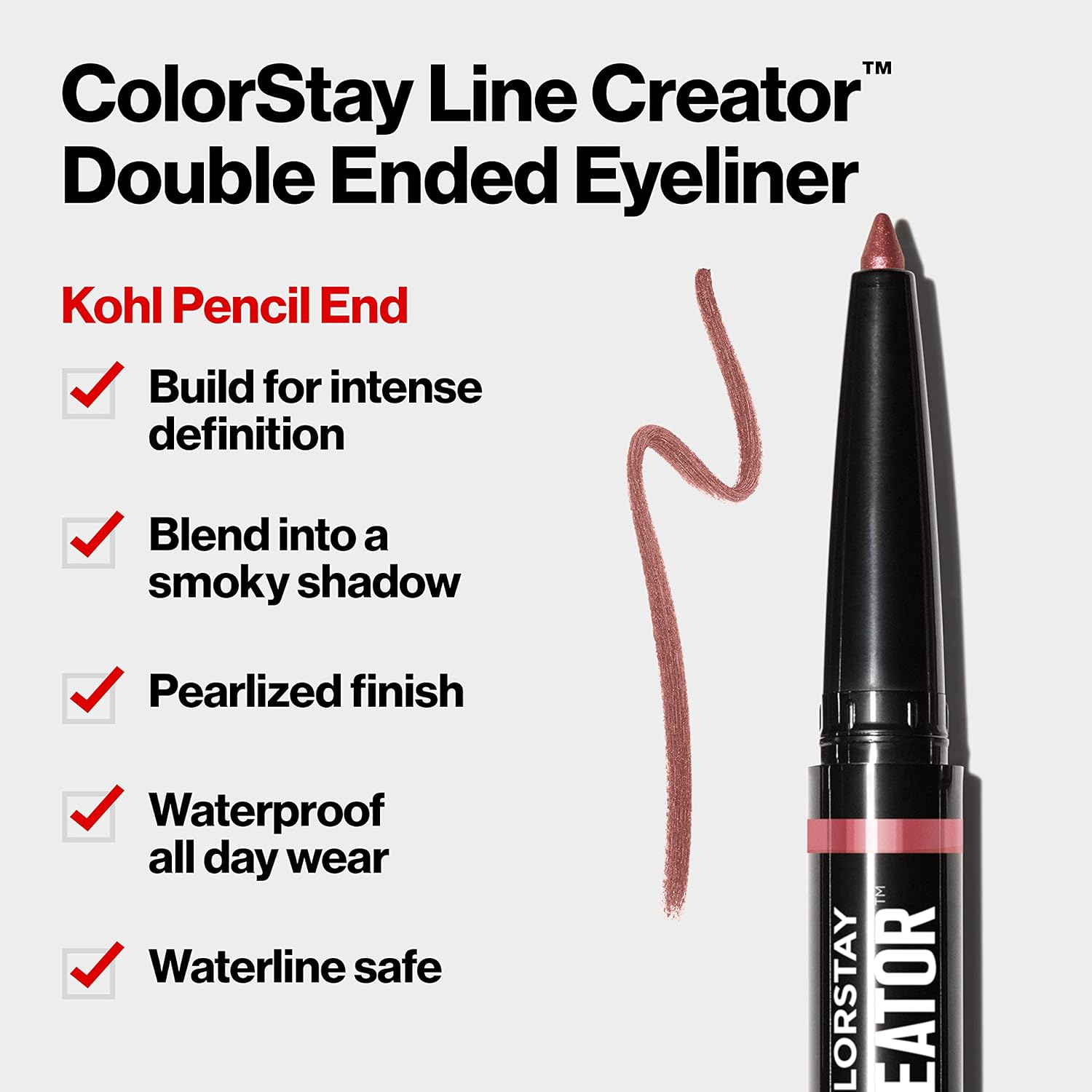 REVLON Liquid Eyeliner & Smoky Kohl Pencil, ColorStay Line Creator Eye Makeup, Waterproof & Transferproof, Blackout, 0.004 oz : Beauty & Personal Care