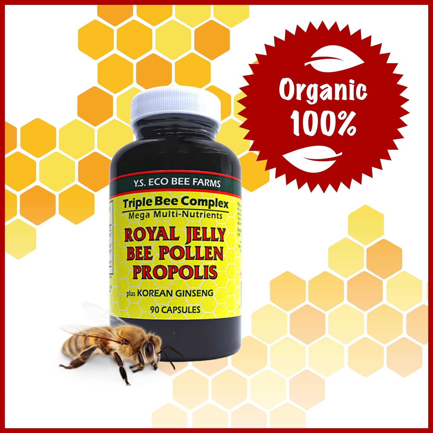 Worldwide Nutrition Y.S. Eco Bee Farms Triple Bee Complex Royal Jelly 