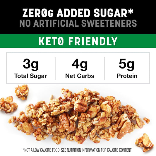 Kind Zero Added Sugar Granola, Variety Pack, Apple Cinnamon Nut & Caramel Mocha Nut, Healthy Snacks, Gluten Free, 2 Count