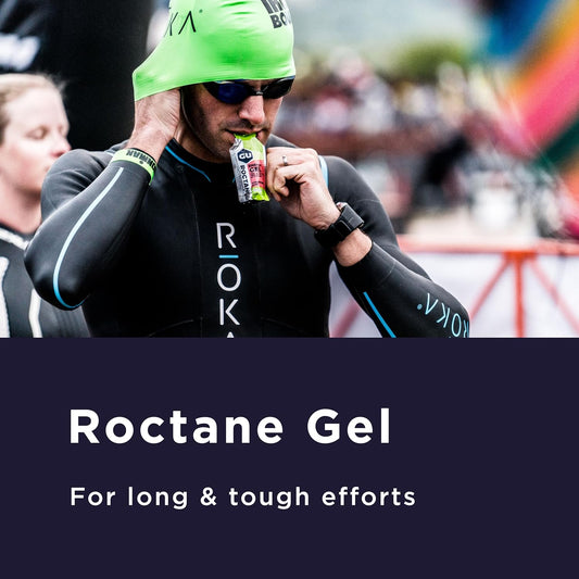 Gu Energy Roctane Ultra Endurance Energy Gel, Vegan, Gluten-Free, Kosher, And Dairy-Free On-The-Go Sports Nutrition For Running, Biking, Hiking Or Skiing, 24-Count, Pineapple